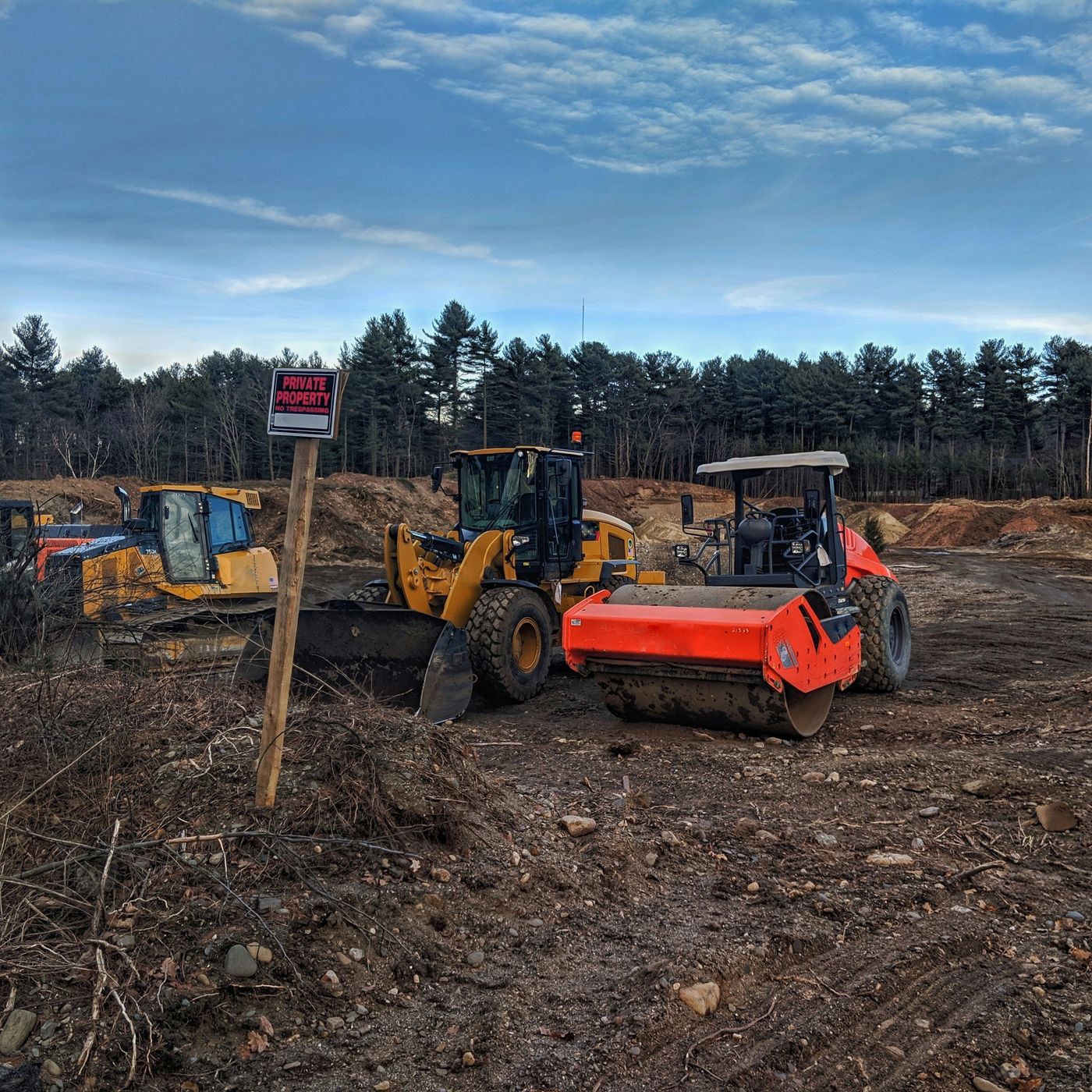 Brush Boss Land Works equipment on a freshly cleared North Texas site